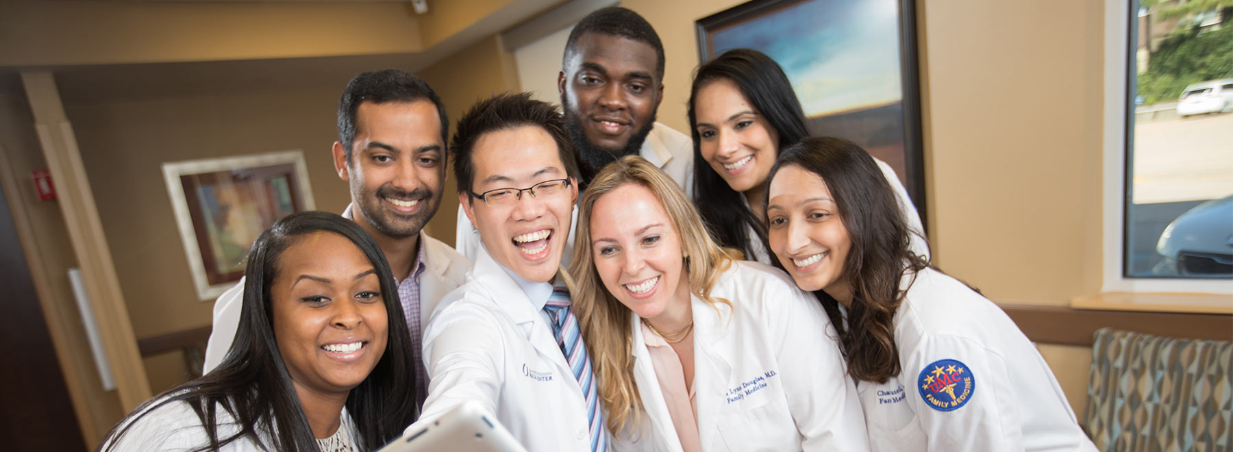 Group picture of seven family medicine doctors. Group picture of seven family medicine doctors.